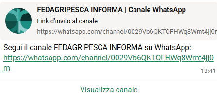 Fedagripesca Informa, il nuovo canale Whatsapp
